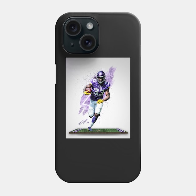 Dalvin Cook Minnesota Sports Art Phone Case by JRoseGraphics