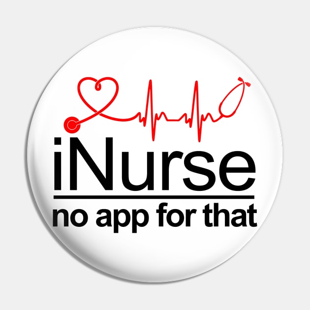 iNurse (Black Text) Pin by MarinasingerDesigns