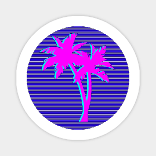 Vapor Wave Palm Trees Magnet