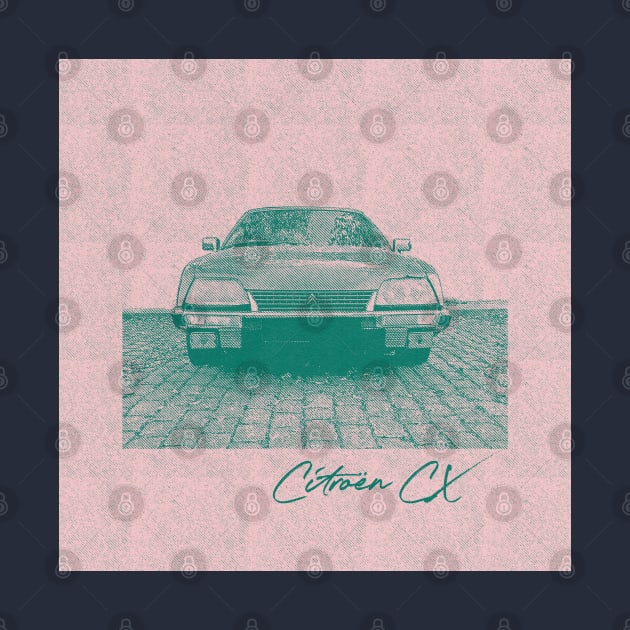 Citroën CX - Retro Styled Art Print by unknown_pleasures