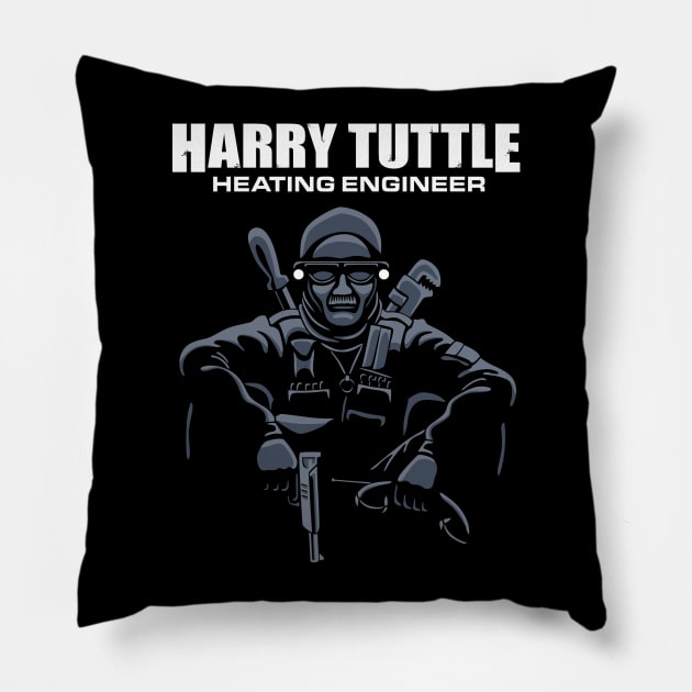 Harry Tuttle - Heating Engineer Pillow by DoodleDojo
