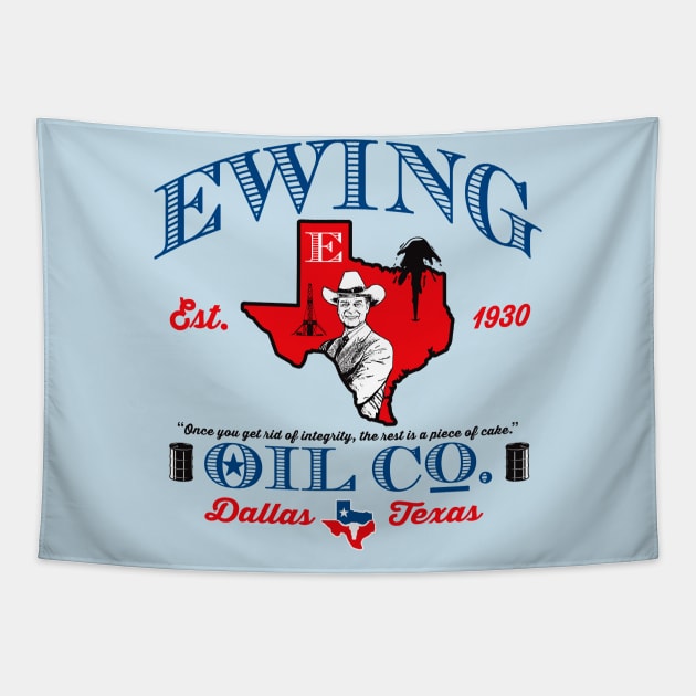 Ewing Oil Co. Tapestry by Alema Art