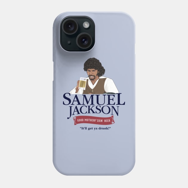 Samuel Jackson Good Motherf*ckin' Beer Phone Case by BodinStreet