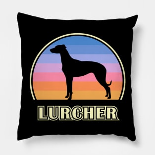 Lurcher Vintage Sunset Dog Pillow