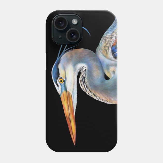 Blue Heron Phone Case by Tim Jeffs Art