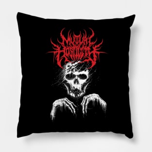 Mutual Hostility Payback Red Logo Pillow