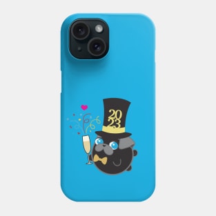 Poopy the Pug Puppy - New Year's Eve Phone Case