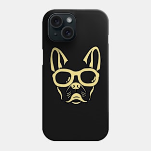 golden french bulldog head Phone Case