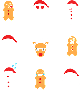 Funny Christmas Emojis Magnet