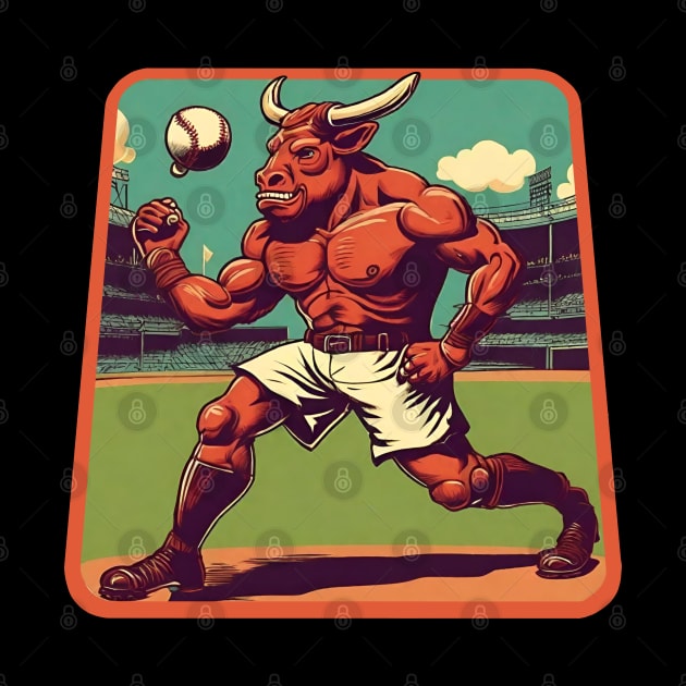 Minotaur Baseball Player by Ilustradamus