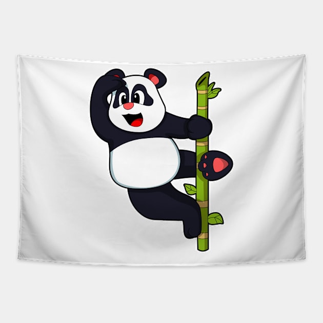 Panda with Bamboo Tapestry by Markus Schnabel