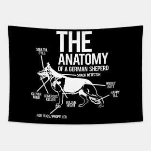 'The Anatomy of German Shepherds' Lovely Pet Dog Gift Tapestry