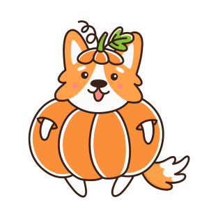 Cute corgi dog - pumpkin T-Shirt