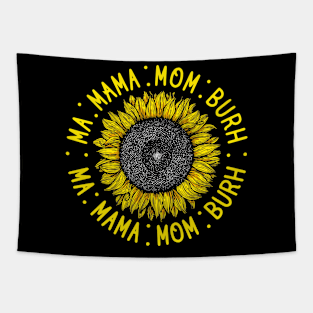 Ma Mama Mom Bruh Sunflower Tapestry