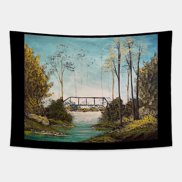 Secluded Bridge Tapestry by J&S mason