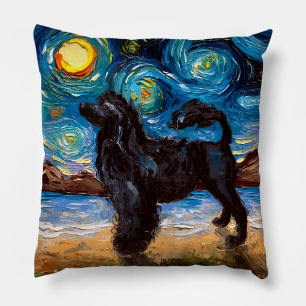 Portuguese Water Dog Night Pillow by sagittariusgallery