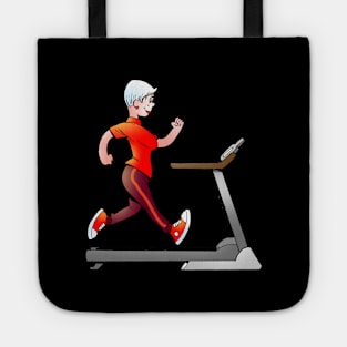 Woman on a Treadmill Fitness Tote