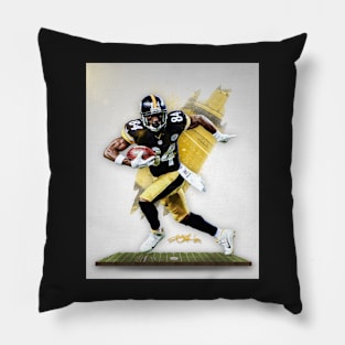 Brown Pittsburgh Sports Art Pillow