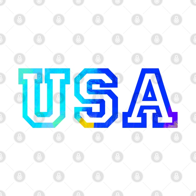 Color letter print USA by LAV77