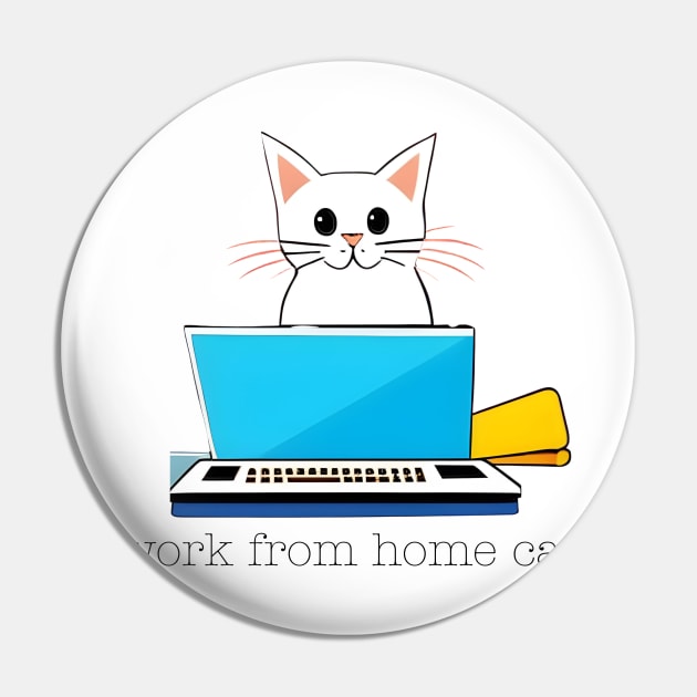 Wfh Cat Pin by geeklyshirts