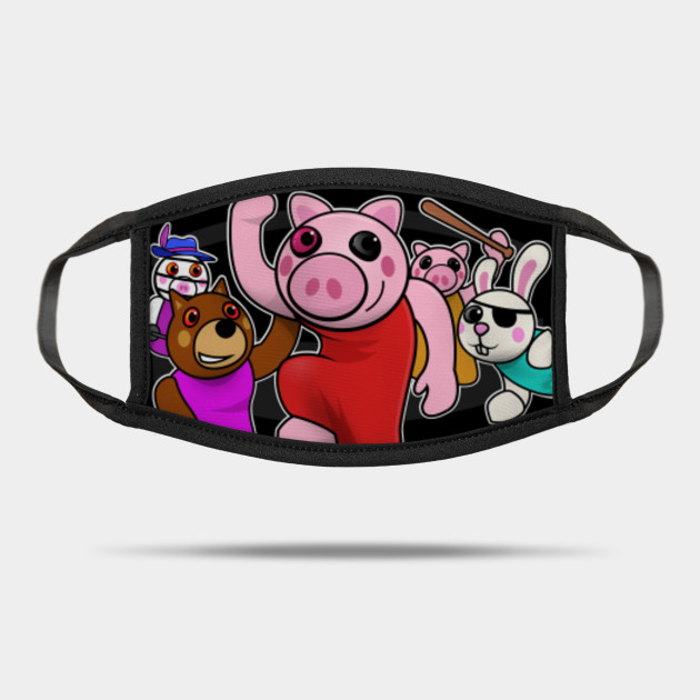 Piggy Mask Piggy And The Gang Piggy Mask Mask Teepublic Uk - roblox piggy face mask