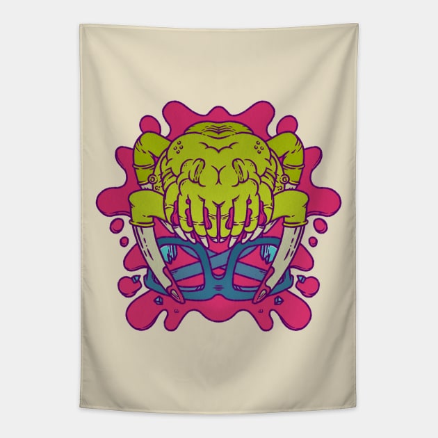 Face Hugger Tapestry by _twrecks_