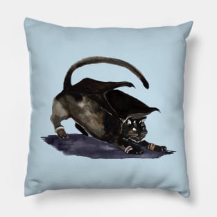 Stretch - Cat Dragon Ink Art Pillow