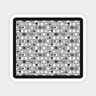 Geek spirit (Black and White) Magnet