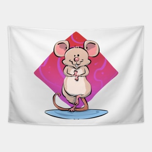 Yoga Spiritual Mouse Pet Owners Tapestry