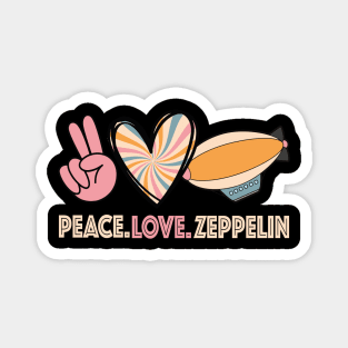 Dirigible Zepelin Love Peace Airship Blimp Zeppelin Magnet