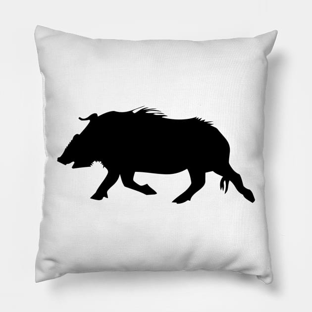 Wild Boar Pillow by linesdesigns