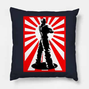 silhouette retro game Pillow