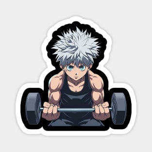 killua at gym Magnet