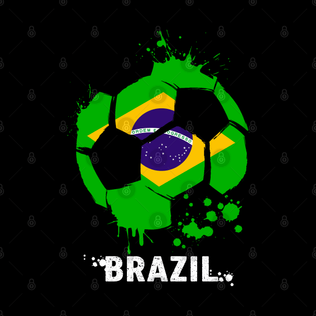 Brazil World Cup Qatar 2022, Funny Brazilian Soccer Brazilian Flag Soccer Team 2022 by Printofi.com