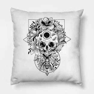 The Skull & The Bee Pillow