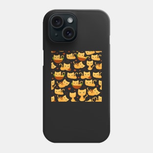 Cute red cat in different poses Phone Case