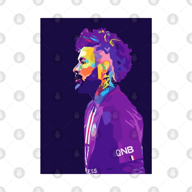 Neymar Jr Pop Art by Zet Art