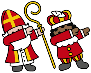 Sinterklaas en Zwarte Piet - Roetpiet Dab dabbing Magnet