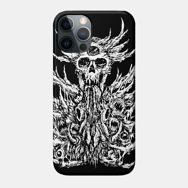 Brutal Death Skull The Destroyer Metal Horror by KRAFTD - Metal - Phone Case