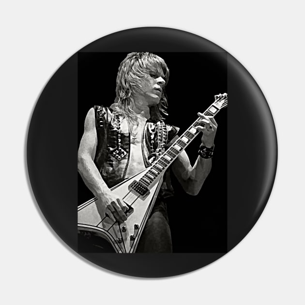 Randy Rhoads Art Poster Heavy Metal Hard Rock Pin by ZiggyPrint