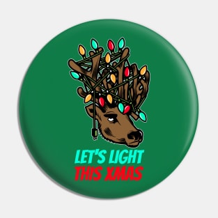 Let's Light This Xmas / Christmas Deer / Deer / Buck Pin