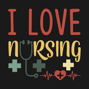 I Love Nursing Vintage Nurse T-Shirt