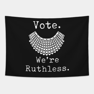 Vote We're Ruthless Act Accordingly RBG Feminist Design Tapestry