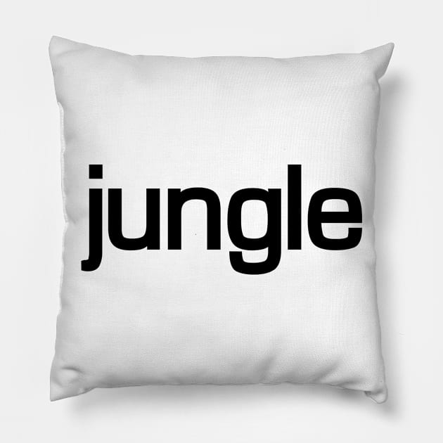 Jungle Black Pillow by Expandable Studios