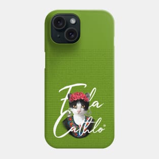 Lemon TXW back Cat Frida Cathlo version of - Frida Kahlo Phone Case