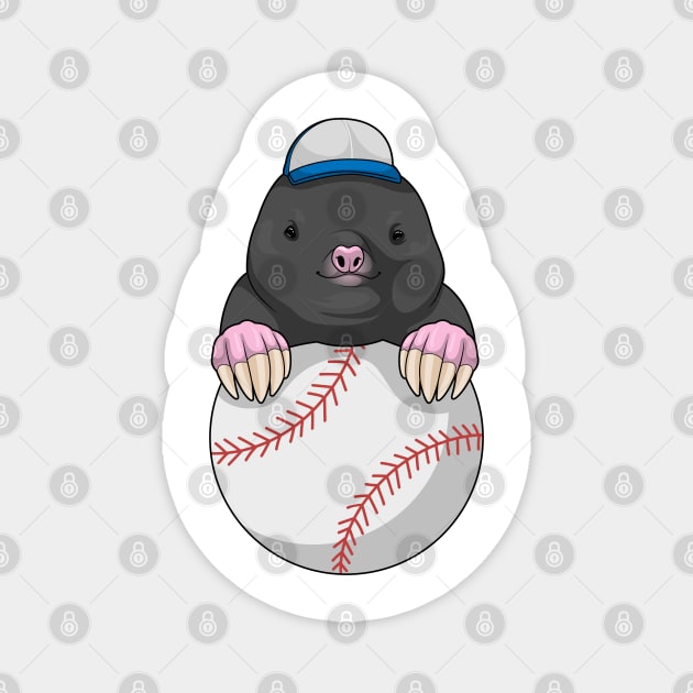 Mole Cap Baseball Magnet by Markus Schnabel