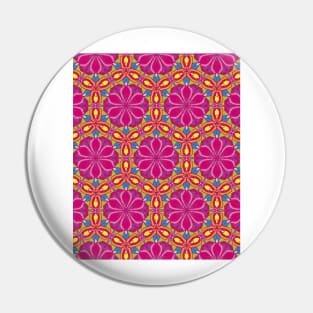 Colorful flower pattern Pin