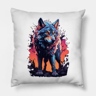 Wolf alone Pillow