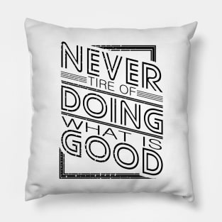 'Doing What Is Good' Food and Water Relief Shirt Pillow