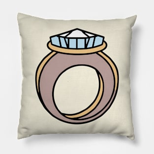 A Line art of a mood ring Pillow